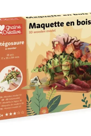 Maquette en bois 3D - Stégosaure Expédié Aujourd'hui