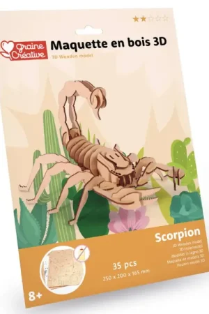 Haute Qualité Maquette en bois 3D - Scorpion