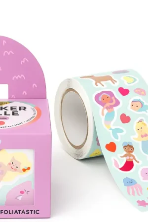 Rouleau de stickersirènes et monde marin 4m Usine Directe