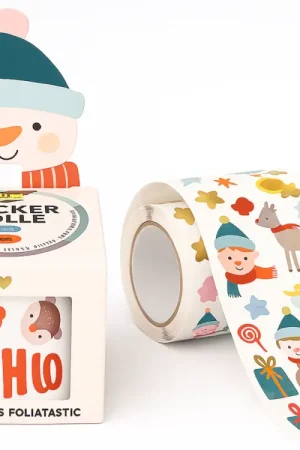 Sticker de noël hiver sur rouleau de 4 mètres Petit Prix
