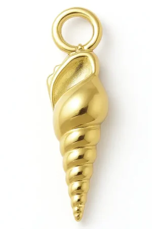 Pendentif coquillage plaqué or 14 K en acier inoxydable 304 Dernier Modèle