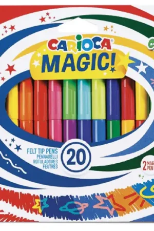 Pochette de 20 feutres à l'encre magique et effaçable - Carioca Magic Erasable & Color Change Meilleur Choix