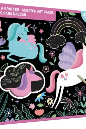 Meilleure Vente Ma pochette d’artiste – Mes cartes à gratter licornes