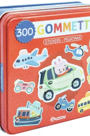 Boîte de gommettes métal – Les transports Retour Gratuit