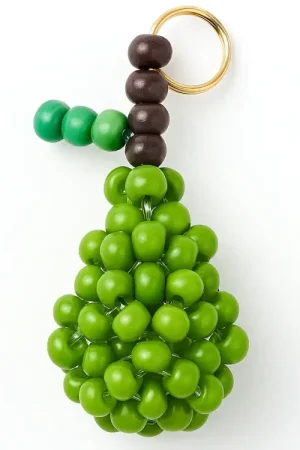 Bon Plan Breloque poire verte en perles de verre