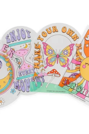 Offre Spéciale 4 Stickers repositionnables Suncatcher Groovy arc-en-ciel - Legami