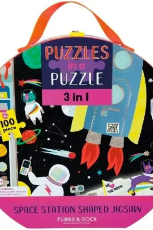 Must-Have Puzzle Space Station 3 En 1 - 100 Pieces - Floss & Rock