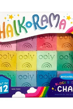 Craies de trottoir Chalk-O-Rama Block - 12 couleurs - Ooly Vente Directe