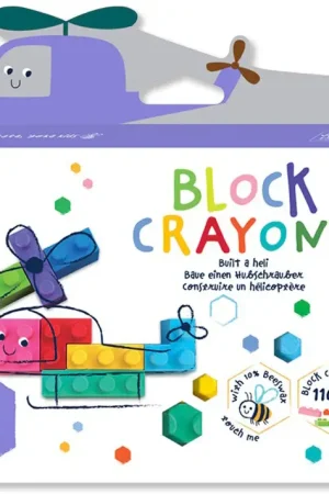 Petit Prix Crayons gras pour enfants - briques de jeu type lego - hélicoptère