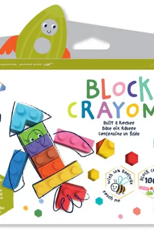 Vente Flash Crayons gras pour enfants - briques de jeu type lego - Rocket - Construire une fusée