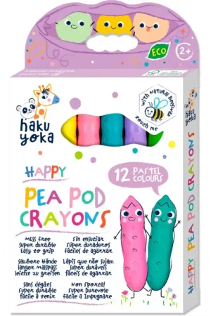 12 crayons pastel Happy Pea Pod - Haku Yoka Solde