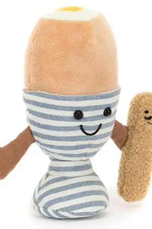 Peluche Amuseables Oeuf coque - Eggetha Egg & Lance Soldier - Jellycat Offre Spéciale