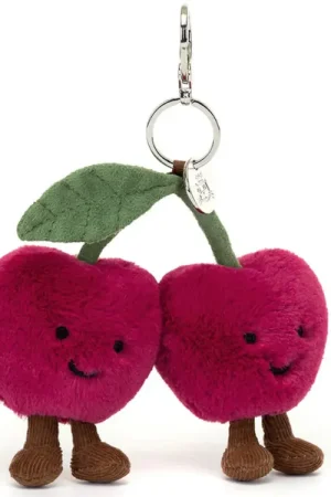 Peluche Amuseables Porte-clés cerises - Cherries Bag Charm - Jellycat Marque
