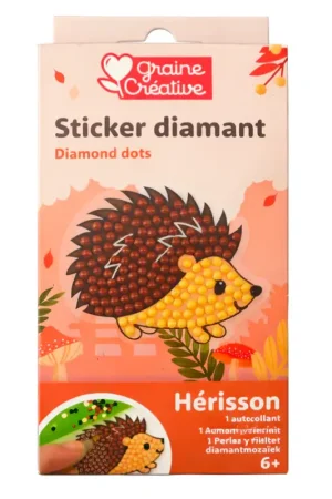Kit diamant mosaïque sticker hérisson - Graine Créative Acheter En Ligne
