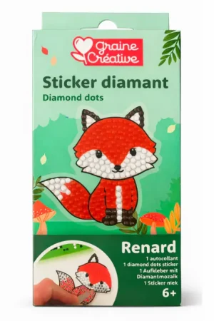 Kit diamant mosaïque sticker renard - Graine Créative Offre Du Jour