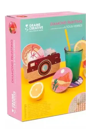 Prix Cassé Kit 6 sous-verres à strasser - Graine Créative