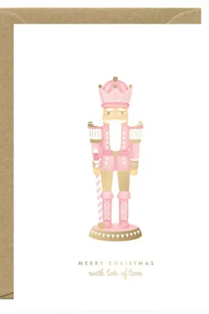 Carte de Noël aquarelle - Pink Nutcracker - ATWS Promotion Saisonnière