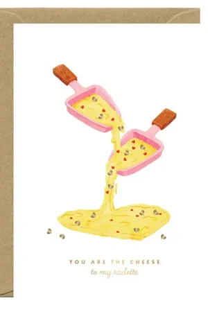 Achat Immédiat Carte aquarelle & dorure - Cheese to my raclette - ATWS