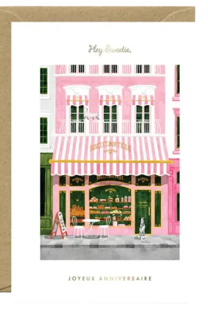 Carte d’anniversaire aquarelle & dorure - Birthday Bakery - ATWS Promotion Saisonnière