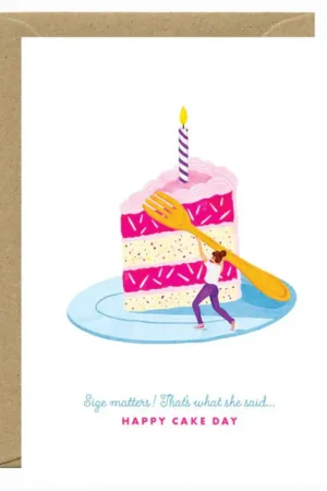 Carte d'anniversaire aquarelle - Size matters Cake - ATWS Top Vente