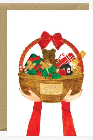 Carte de Noël aquarelle - Christmas Basket - ATWS Offre Du Jour