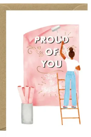 Retour Gratuit Carte aquarelle & dorure - Proud of you - ATWS