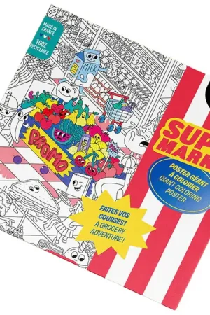 Poster géant à colorier - Super Market - Omy Populaire