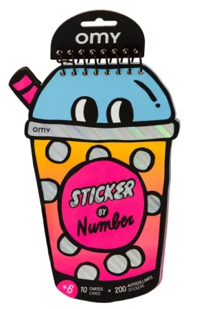 Carnet stickers au numéro - Bubble Tea - Omy Satisfait Ou Remboursé
