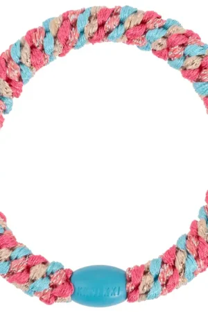 Élastique cheveux Mix Corail Turquoise Pailleté - Kknekki Prix Cassé