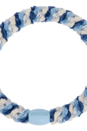 Élastique cheveux Mix Bleu Argenté Pailleté - Kknekki Pas Cher