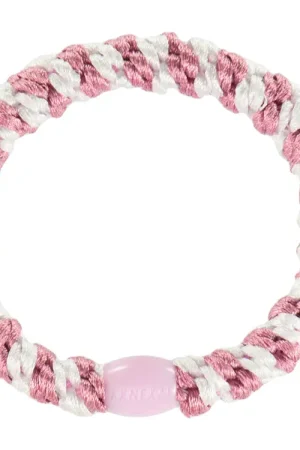 Élastique cheveux Vieux Rose-Blanc Rayé - Kknekki Acheter En Ligne