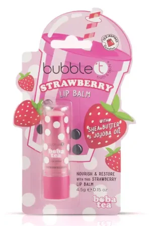 Baume à lèvres Boba Tea Strawberry - Bubble T Cosmetics Bon Plan