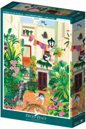 Puzzle Rues des Pouilles Locorontondo 1000 pièces – Pieces & Peace Certifié