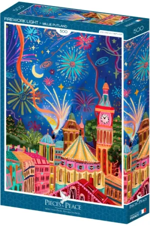Puzzle Feu d’Artifice Lumineux 500 pièces – Pieces & Peace Pas Cher