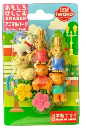 Set de gommes kawaii - Les animaux du parc - Iwako (Made in Japan) Commander Maintenant
