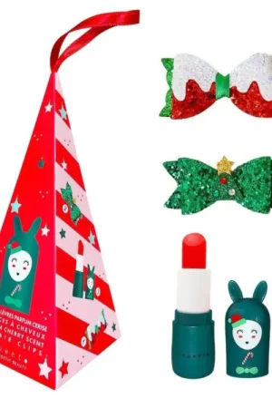 Coffret de Noël - Baume à Lèvres Cerise & Pinces à Cheveux - Inuwet Paiement Sécurisé