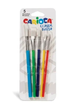 Pas Cher Lot de 5 pinceaux scolaires - Carioca