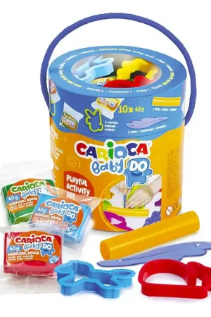 Seau d'activités Baby Do - Pâte à modeler et accessoires - Carioca Offre Spéciale