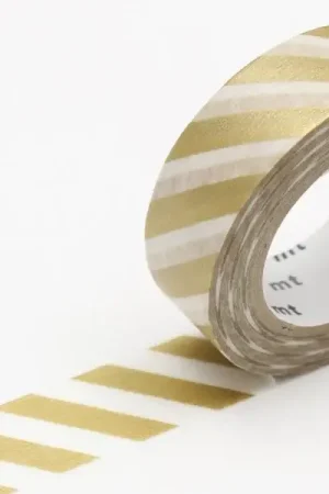 Acheter Direct Masking tape washi motif - Rayures dorées