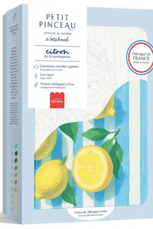 Carnet à peindre - Notebook peinture au numéro - Petit Pinceau - Citrons Nouvel Arrivage