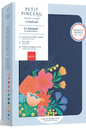 Top Vente Carnet à peindre - Notebook peinture au numéro - Petit Pinceau - Bouquet