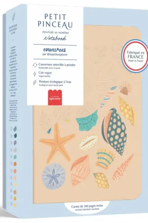 Carnet à peindre - Notebook peinture au numéro - Petit Pinceau - Coquillage Usine Directe