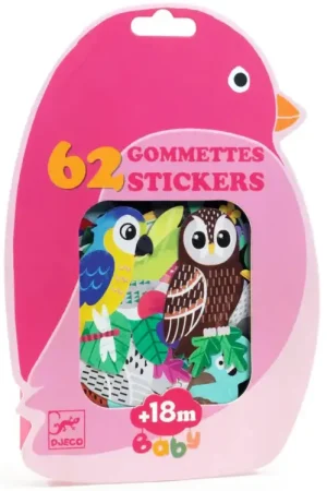 62 gommettes stickers Bébé - Oiseaux - Djeco Achetez Aujourd'hui