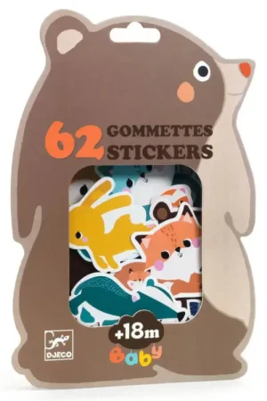 62 gommettes stickers Bébé - Animaux de la forêt - Djeco Expédié Aujourd'hui