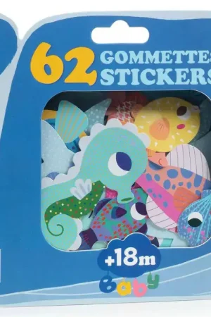 Acheter En Ligne 62 gommettes stickers Bébé - Animaux de la mer - Djeco