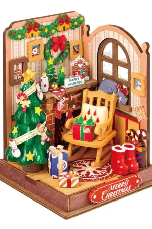 Dernier Modèle Pièce miniature - Cheminée de Noël (Christmas Fireplace) - Rolife