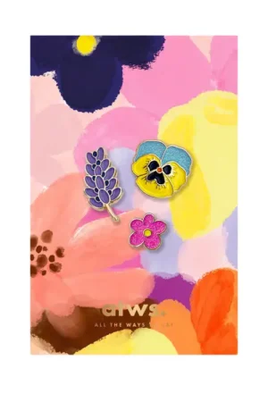 Pin's 3 fleurs Flowers - ATWS Meilleur Prix