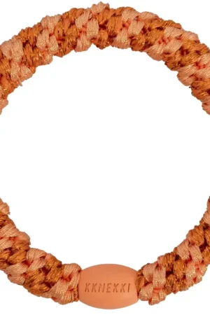 Réduction Élastique cheveux Rayé orange délavé pailleté - Kknekki
