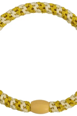 Élastique cheveux Slim Rayé jaune clair soleil pailleté - Kknekki Super Prix