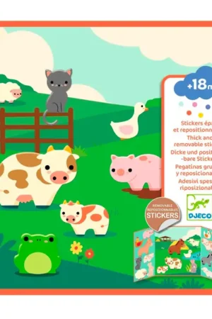 Commander Maintenant Stickers épais et repositionnables - Les animaux de la ferme - Djeco